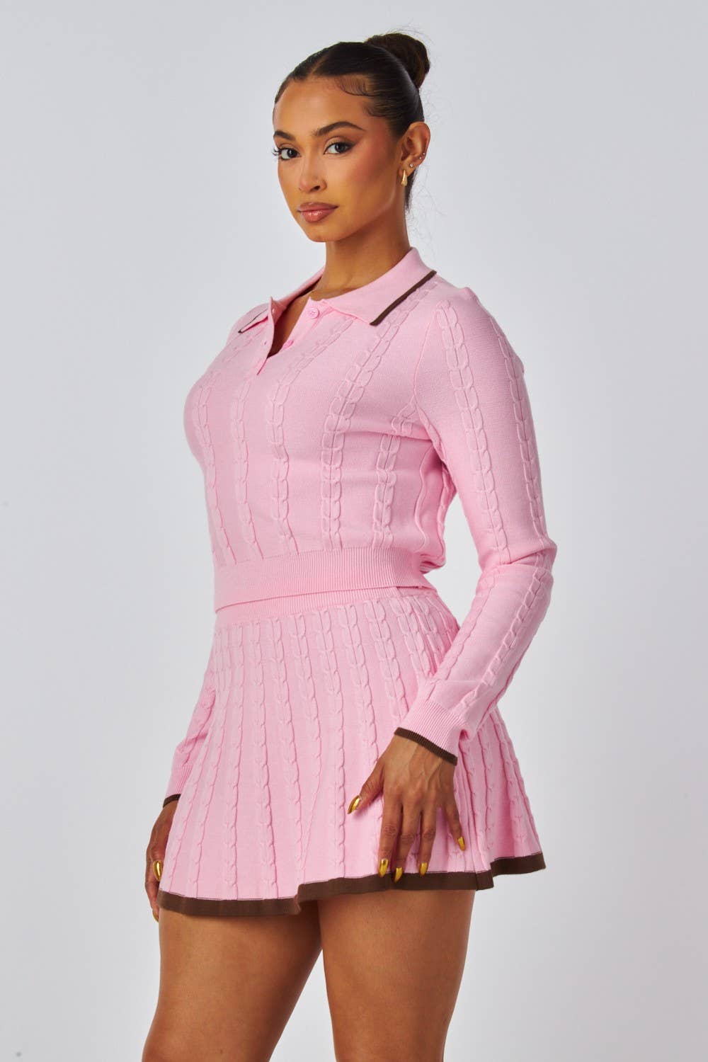 Hot & Delicious - Wholesale Top & Skirt Set - Women's - Diora Knit Top & Mini Skirt Set (HC8722)1