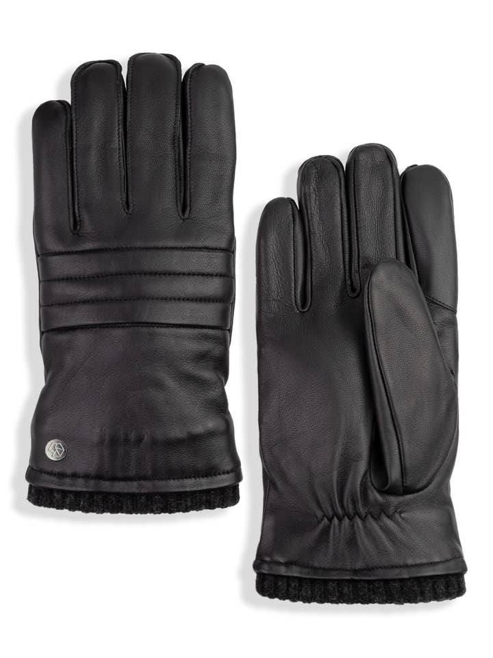 Gants en cuir noir Liard - Homme pour la vente par BRUME