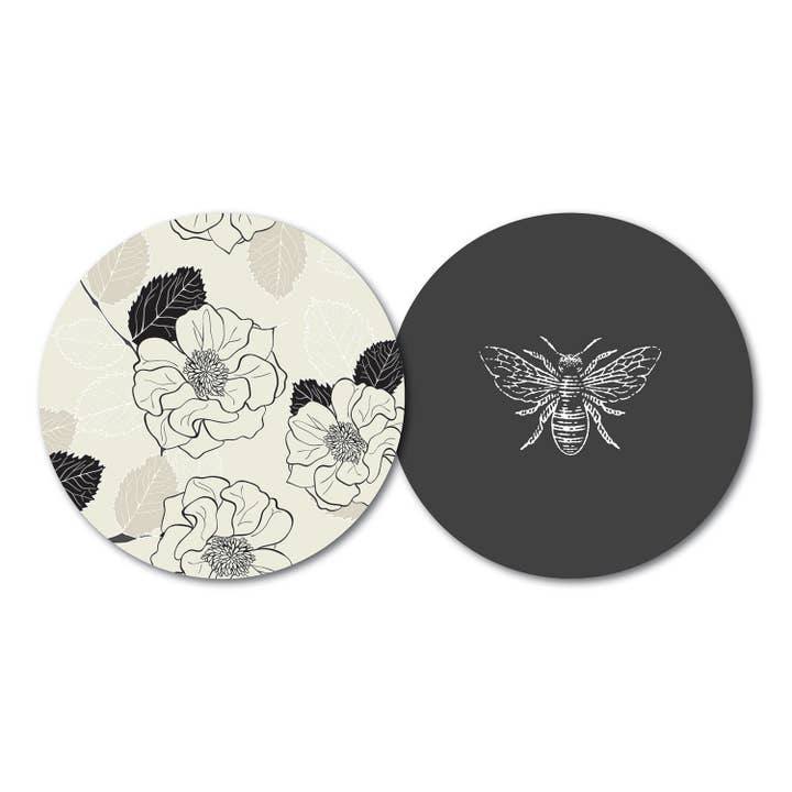 Set of 10 Double-sided Paper Coasters-Bee for wholesale by YAY NOVELTY