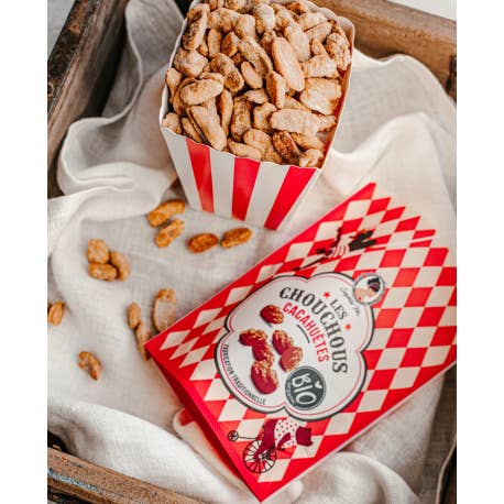 TASTY FRANCE - Wholesale Nuts - PEANUT BRITTLE, ORGANIC, cane sugar 80g1
