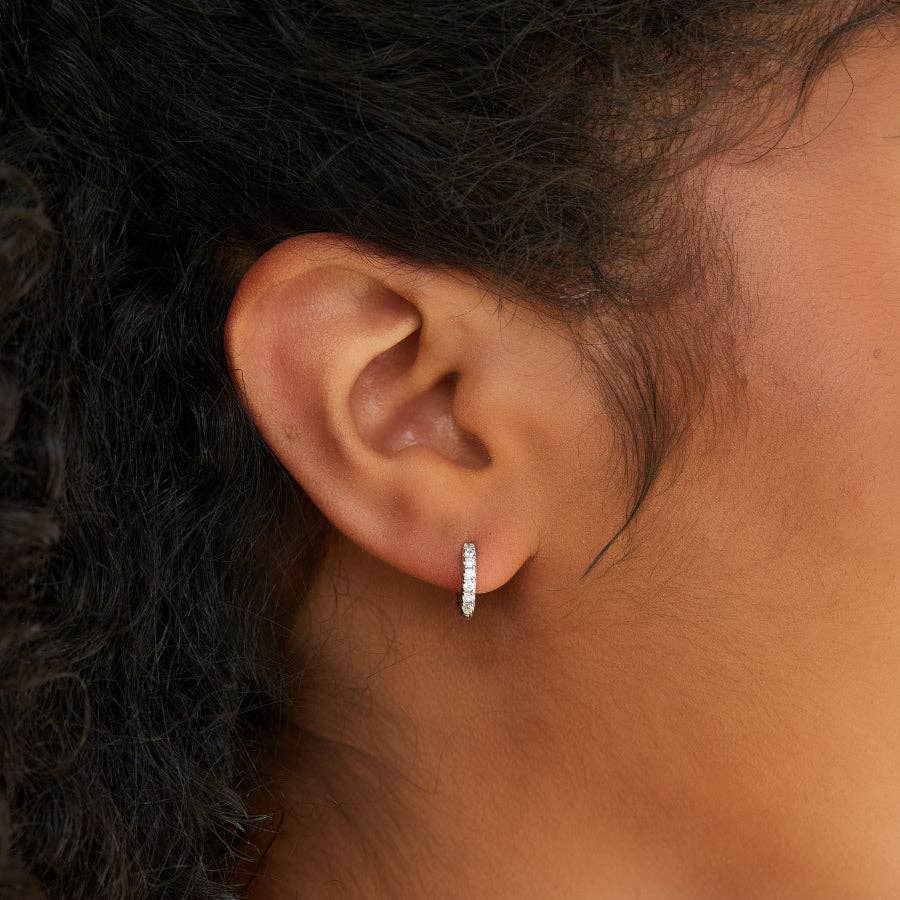 EL&RO Jewellery - Wholesale Huggie earrings - LINA HUGGIES | SILVER1