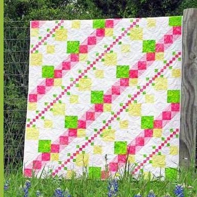Pink Lemonade Quilt Pattern for wholesale by Glenda Wilder Designs