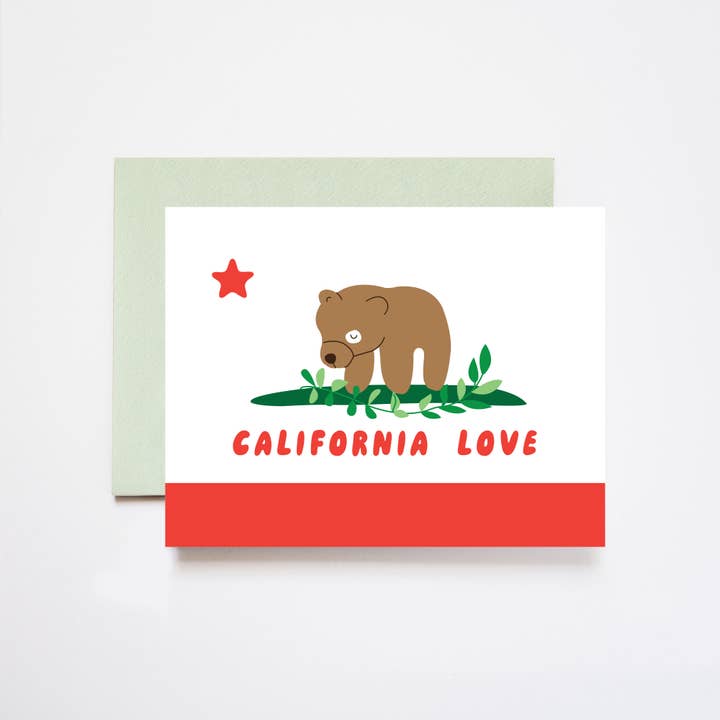 Amour de Californie Carte A2 Drapeau de Californie pour la vente par ILOOTPAPERIE