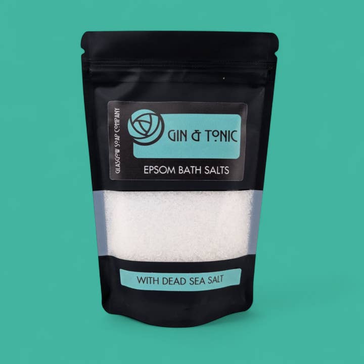 Gin and Tonic Epsom Bath Salts 250g for wholesale by Glasgow Soap Company Ltd