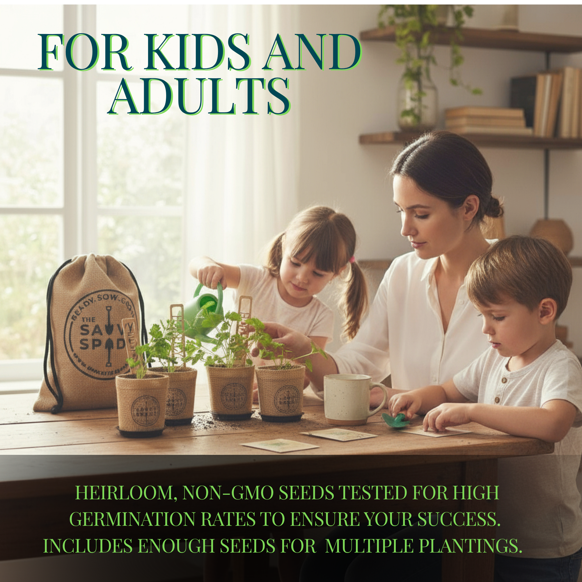 The Savvy Spade - Vente Graines de plantes - Kit de démarrage pour jardin d'herbes aromatiques3