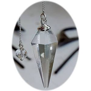 Faceted Sterling Pendulum - Quartz for wholesale by Crystal Earth Sterling