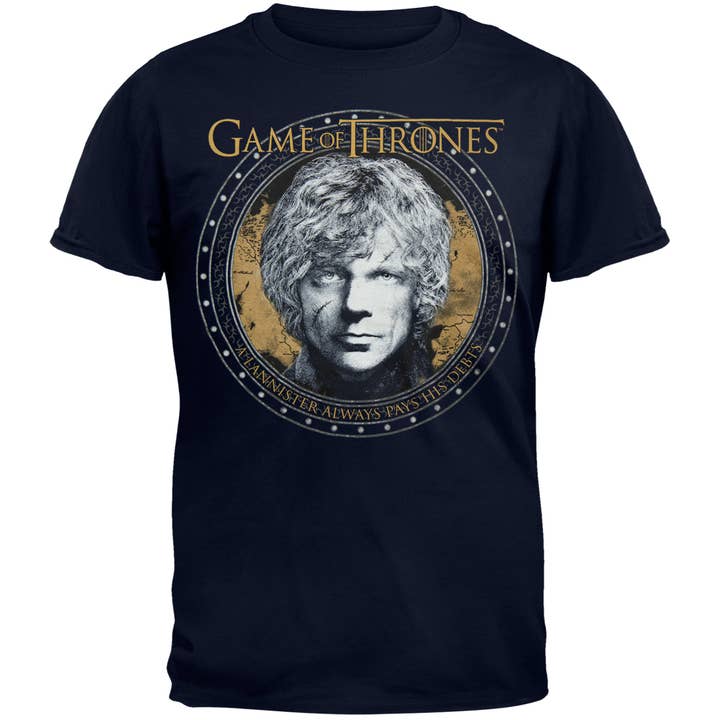 Official Store - Venta al por mayor Camiseta serigrafiada - Hombre - Camiseta para hombre de Juego de Tronos - Círculo de Tyrion
