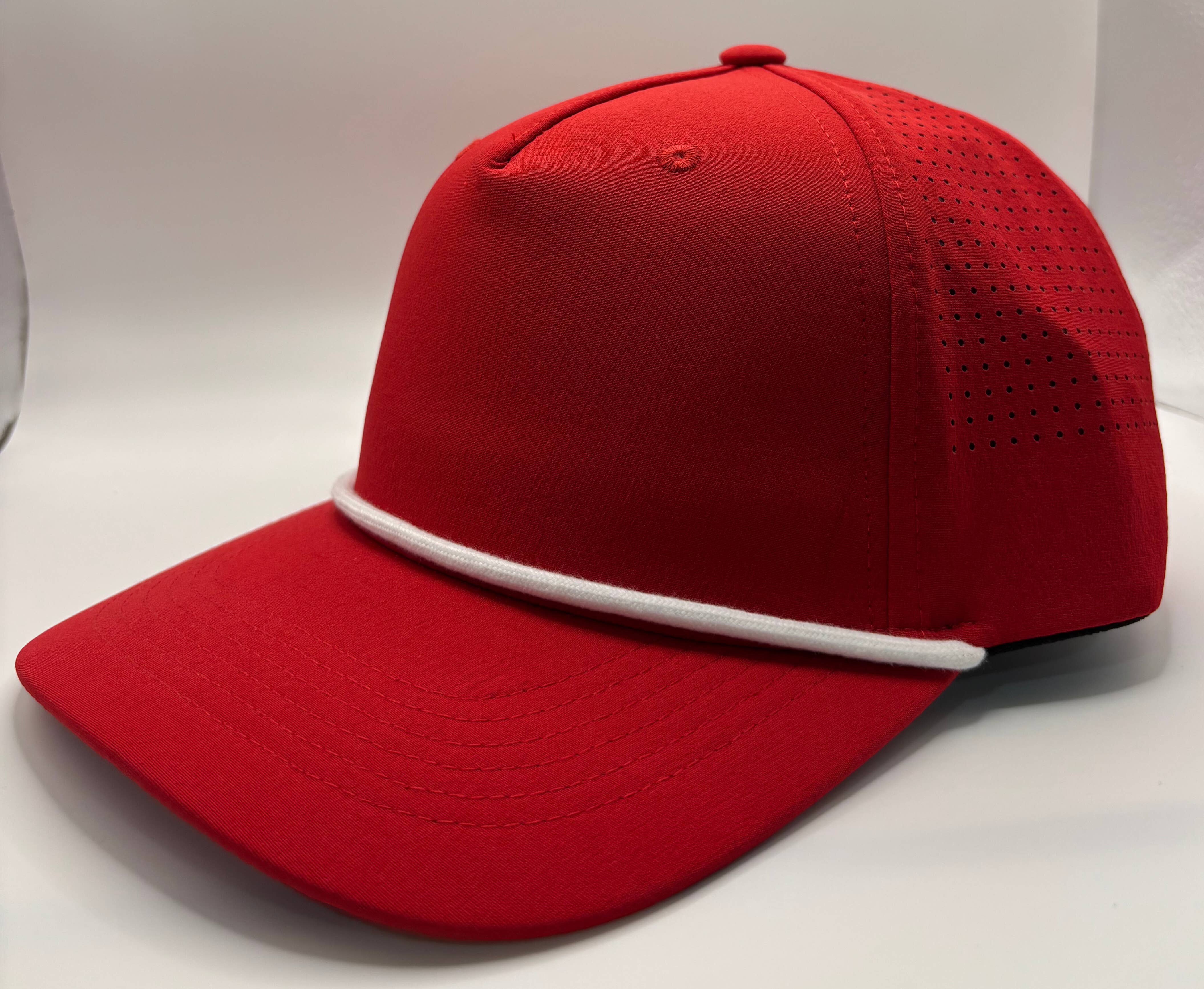 Stitch & Bill Hats - Wholesale Baseball Cap - Unisex - Performance 5 Panel Rope Baseball Cap Air Flow Men Women 9