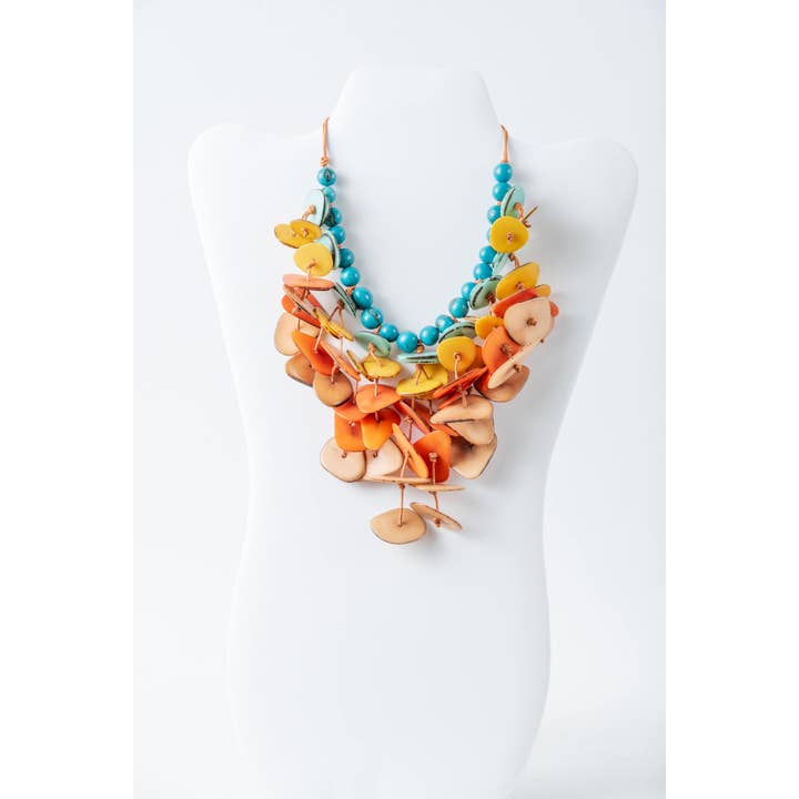 TaguArtsy - Wholesale Pendant/Charm Necklace - Ivy cascading tagua necklace Assorted Colors4