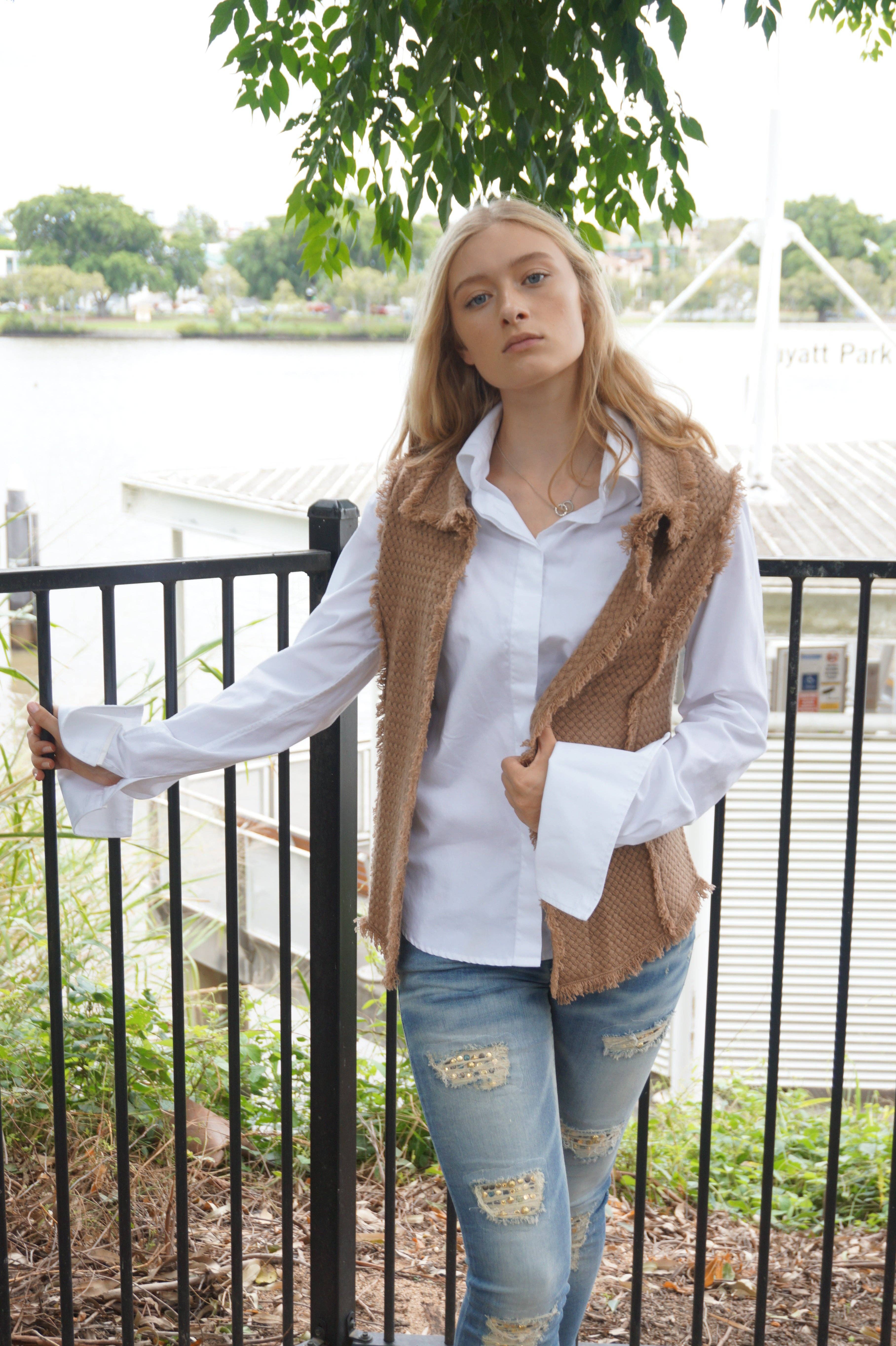 Nuan Cashmere – Colete - Unissexo por atacado – Colete COCO - Preto3