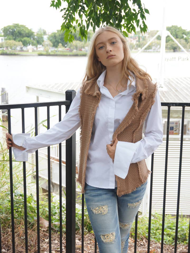 Nuan Cashmere – Colete - Unissexo por atacado – Colete COCO - Preto3