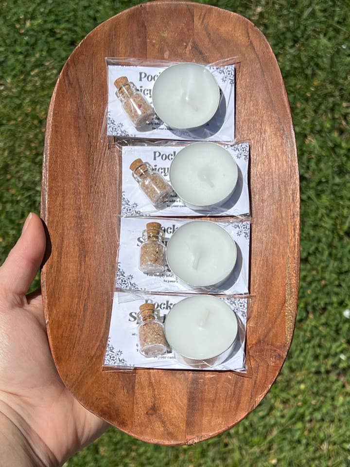 Pocket Sized Spicy Love Spell Jar Intention Candle for wholesale by Only Crystals Remain