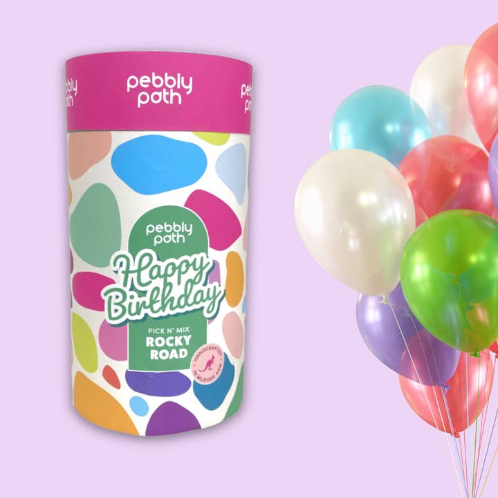 Pebbly Path Rocky Road - Wholesale Chocolate Covered Sweets - Gifting Cylinders of bite-sized Rocky Road3