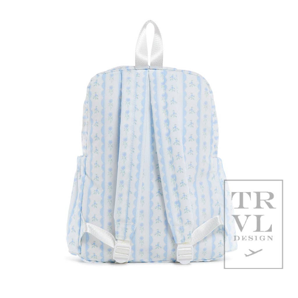 TRVL Design - Wholesale Backpack - Kids - Backpacker - Backpack Ribbon Floral Blue2