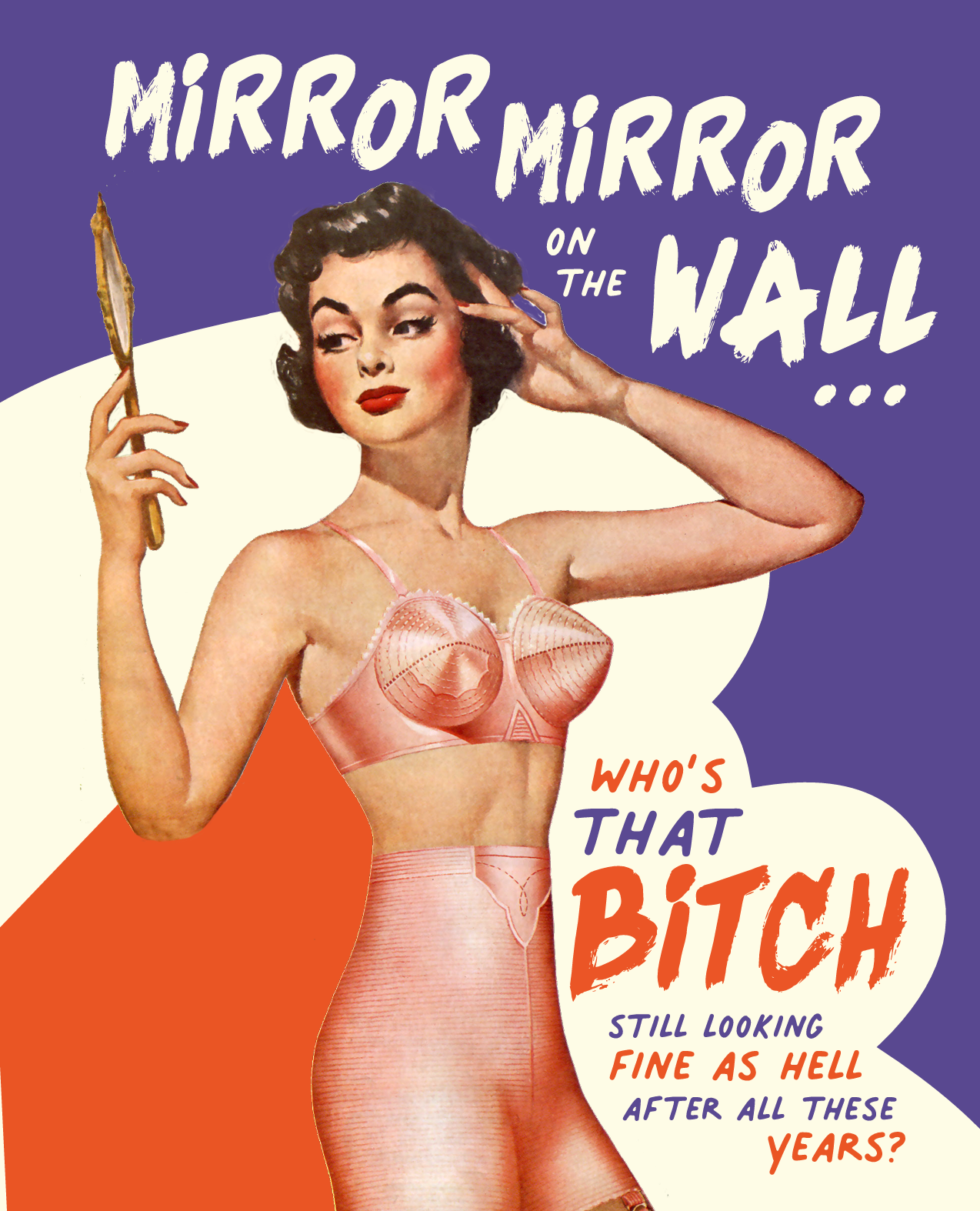 offensivedelightful - Wholesale Birthday Card - MIRROR MIRROR funny, fabulous, birthday card1