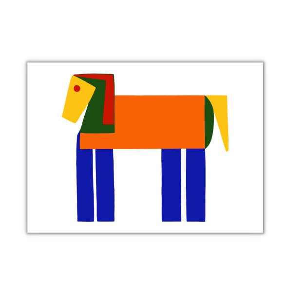 Hest - kunsttryk 13x18 cm for engroshandel hos Colorobe