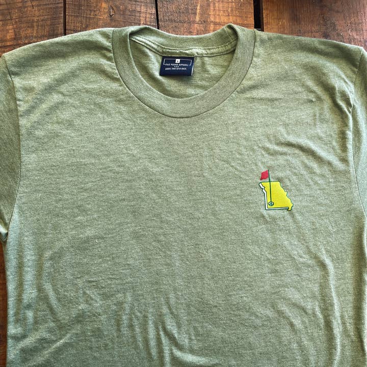 Missouri Golf Tee for wholesale by 5 Pound Apparel