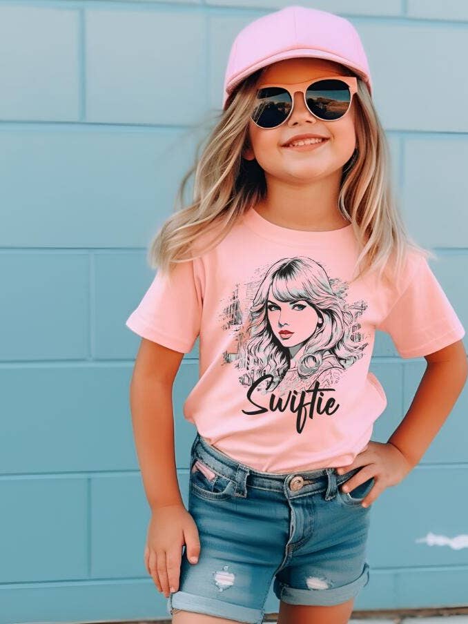Little Trendy - Wholesale Screen Printed T-Shirt - Kids - TS Taylor swift Inspired print T-shirt girls swiftie top