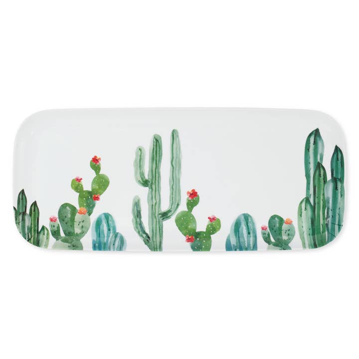Cactus 15" Melamine Rectangle Tray for wholesale by Supreme Housewares