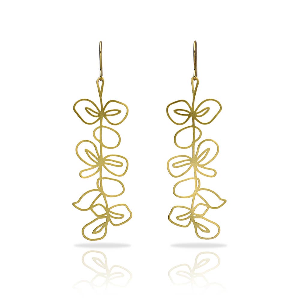 RAS – Großhandel Ohrhänger – Lange Ohrringe Inflores Goldbad