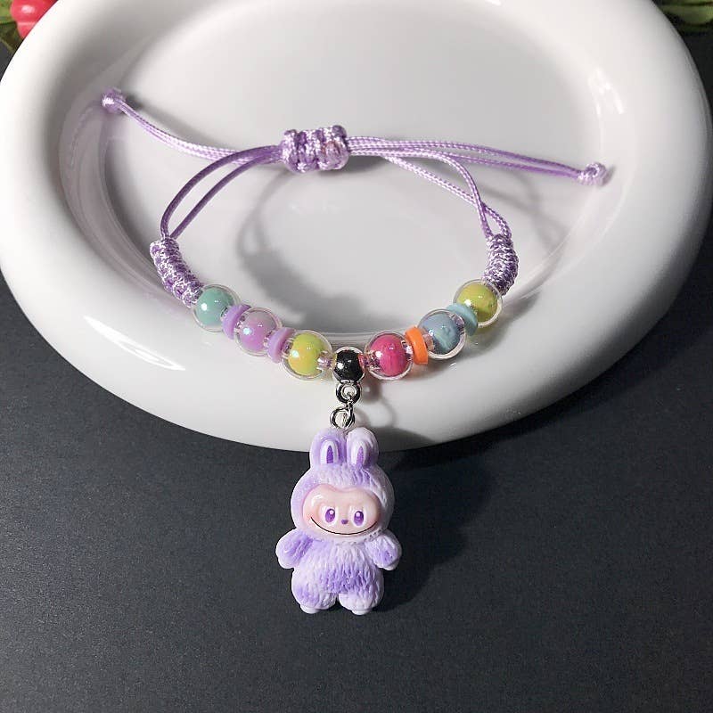 Little Trendy - Wholesale Woven/Braided Bracelet - Creative hand-woven cute monster bracelet for girls 3