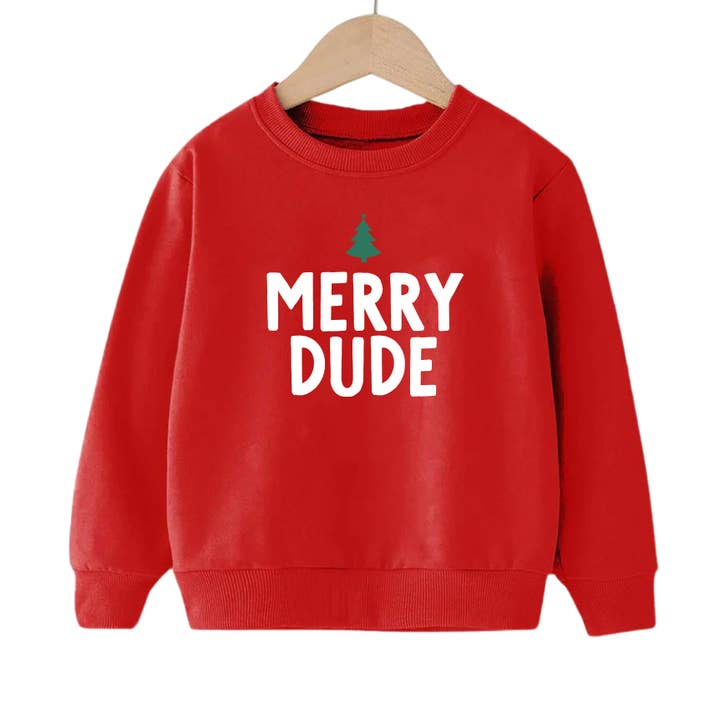 Merry Dude Tree Pullover - Christmas Kids for wholesale by SBG Co.