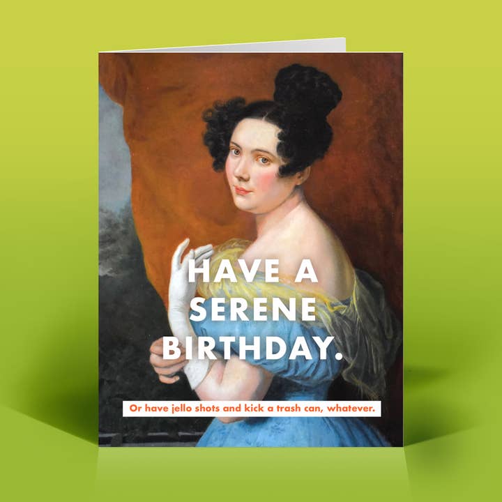 Serene Birthday Card for wholesale by The Raccoon Society