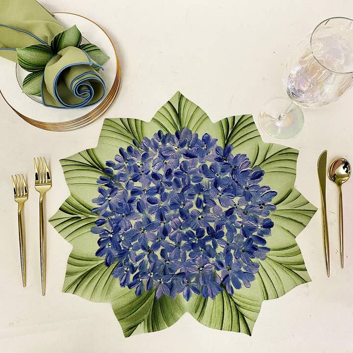 Hydrangea Placemat for wholesale by Carole Shiber Designs