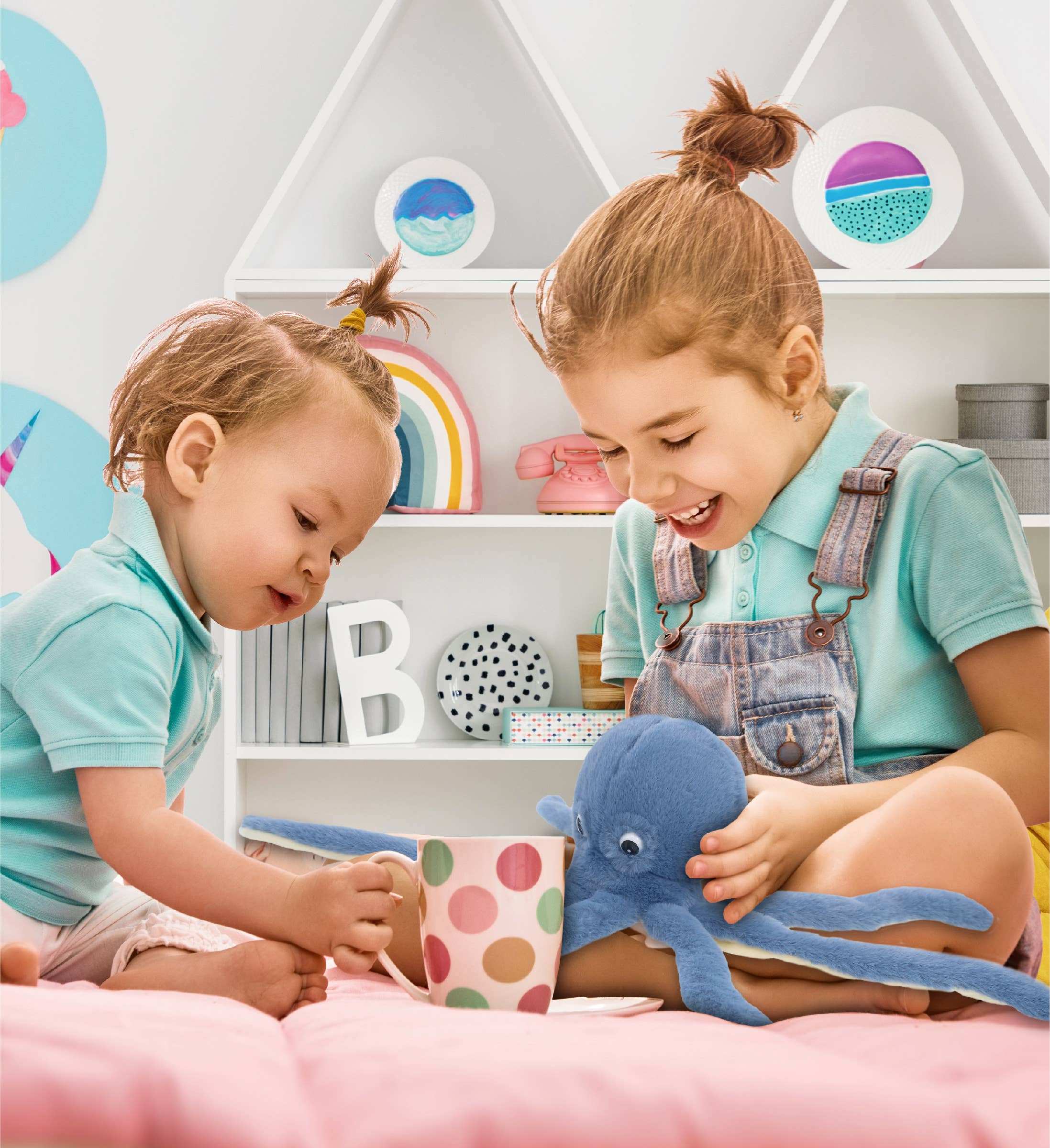 Cota Global – Engroshandel Plyslegetøj - Børn og baby – Super-blød plys - Blæksprutte blå 15"4