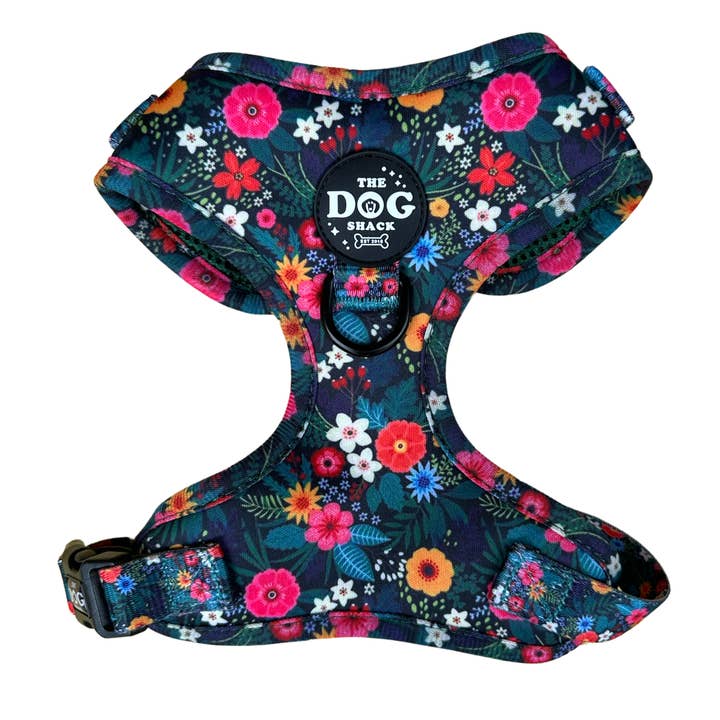 Justerbar sele - Ditsy Flowers for engroshandel hos The Dog Shack