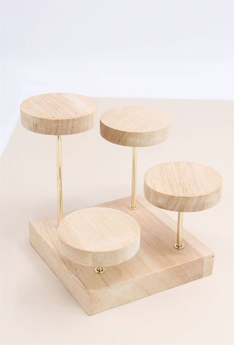 Beige Wooden Jewelry Display for wholesale on Faire1