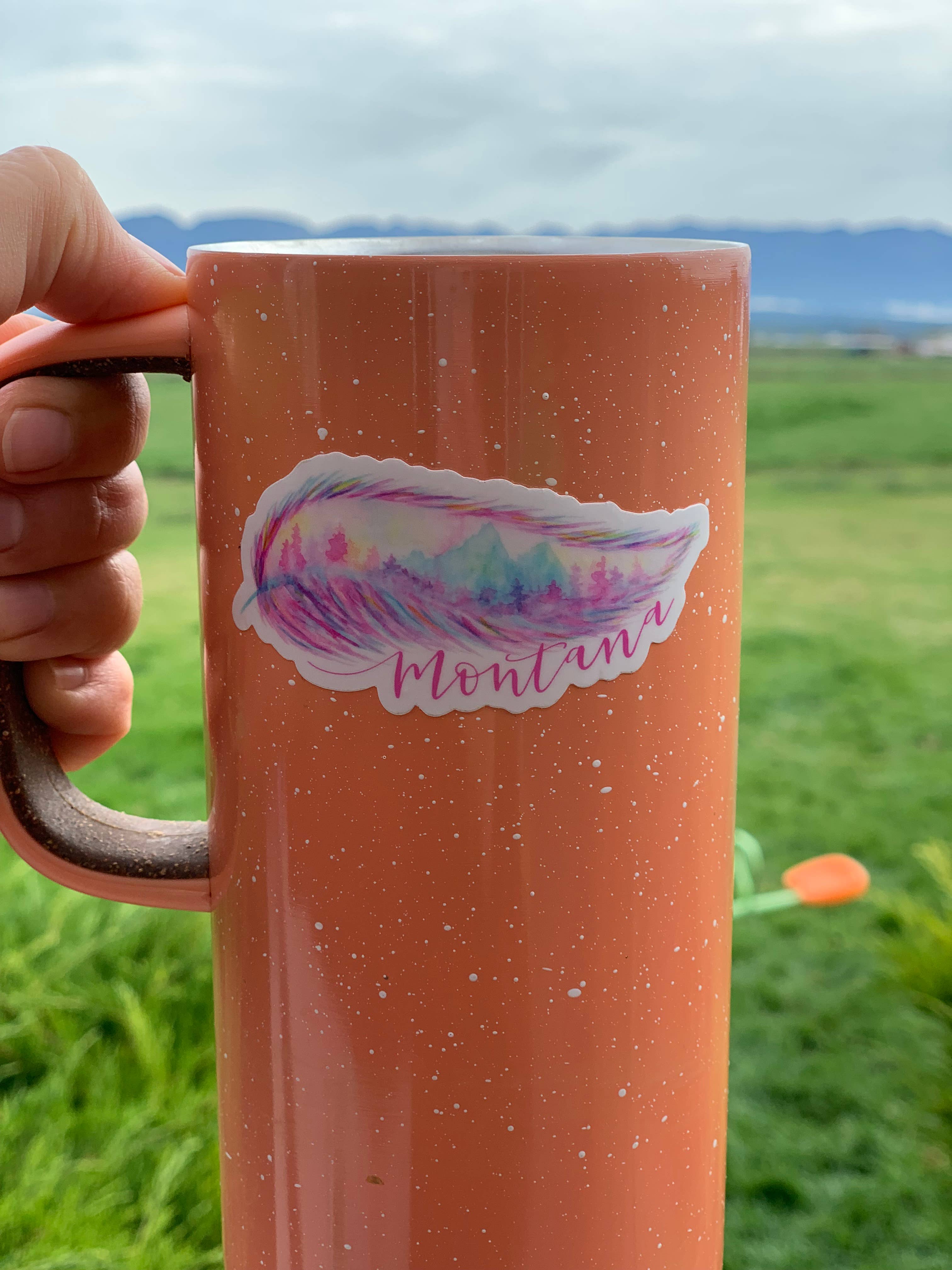 Wildflower Paper Company – Engroshandel Klistermærke – Montana Fjer State Sticker2