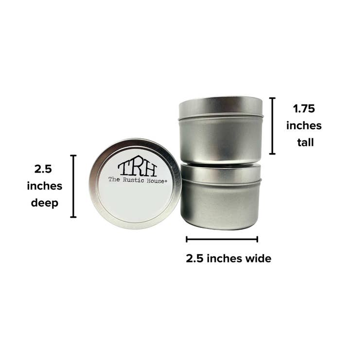 The Rustic House - Wholesale Travel candles - Eucalyptus + Spearmint | Silver Travel Tin Soy Candle | 4oz.2