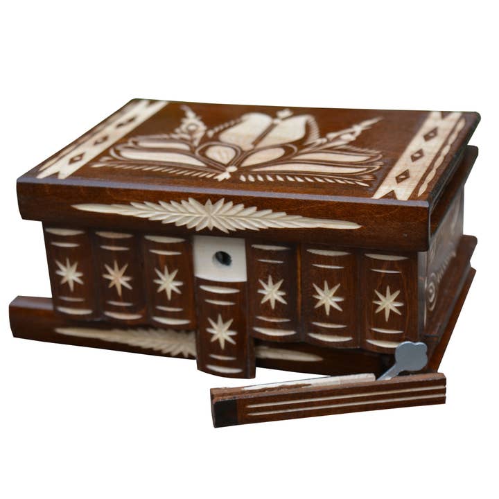 Hantverksmässig Trälåda — Hemlig Förvaring & Hjärngympa för wholesale av TransylvanyArt SRL