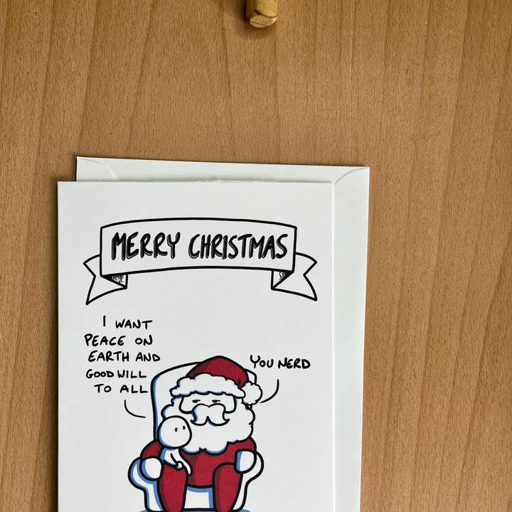 Weihnachtsnerd - Weihnachtskarte für den Großhandel von Rob Stears Illustration