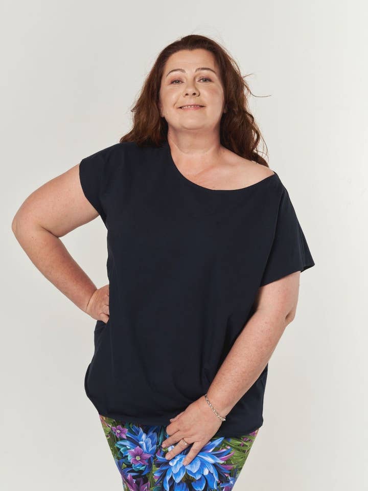 Osaka Cotton Top Navy Blu for wholesale by Fit Bird