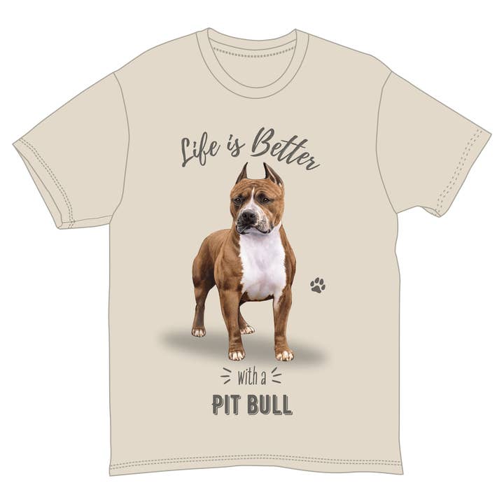 E&S Pets - Wholesale Shirt - Unisex - Pit Bull Pet Lover T-Shirt - 100% Cotton - Unisex