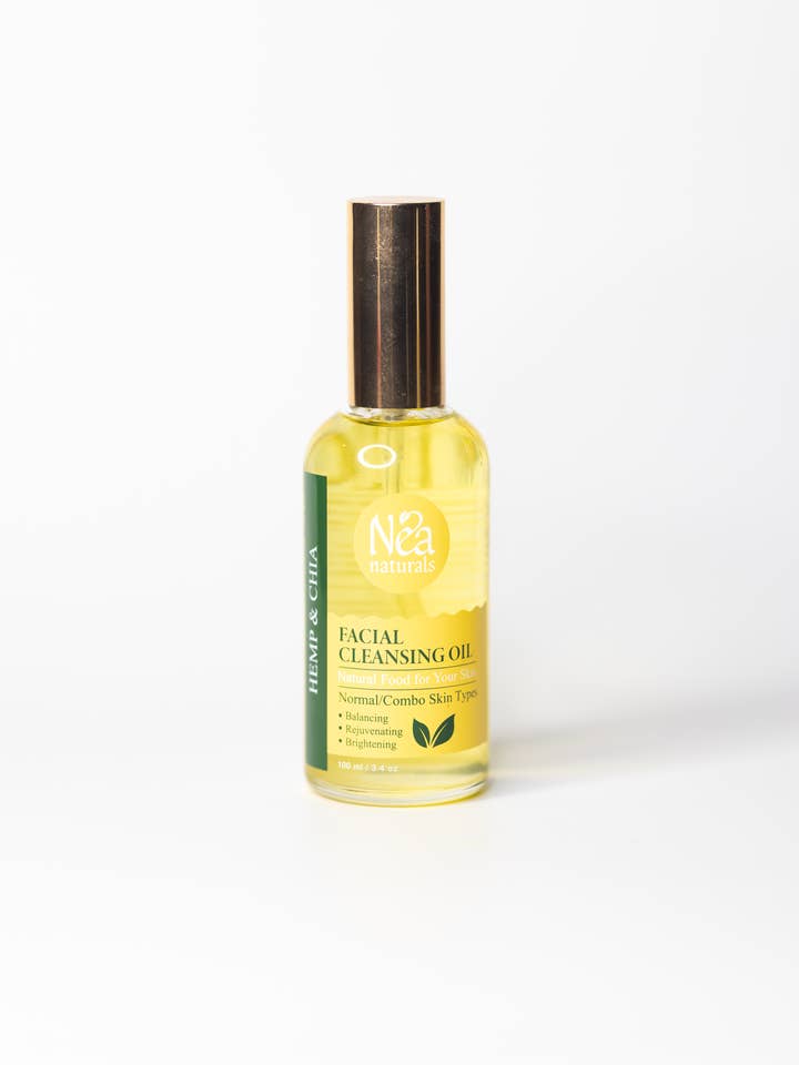 Hemp & Chia Seed Facial Cleansing Oil for wholesale by Nea Naturals
