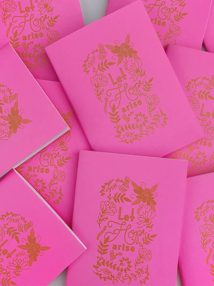 5x7 Pink Hope Journal for wholesale by Good Graces Paper Co.