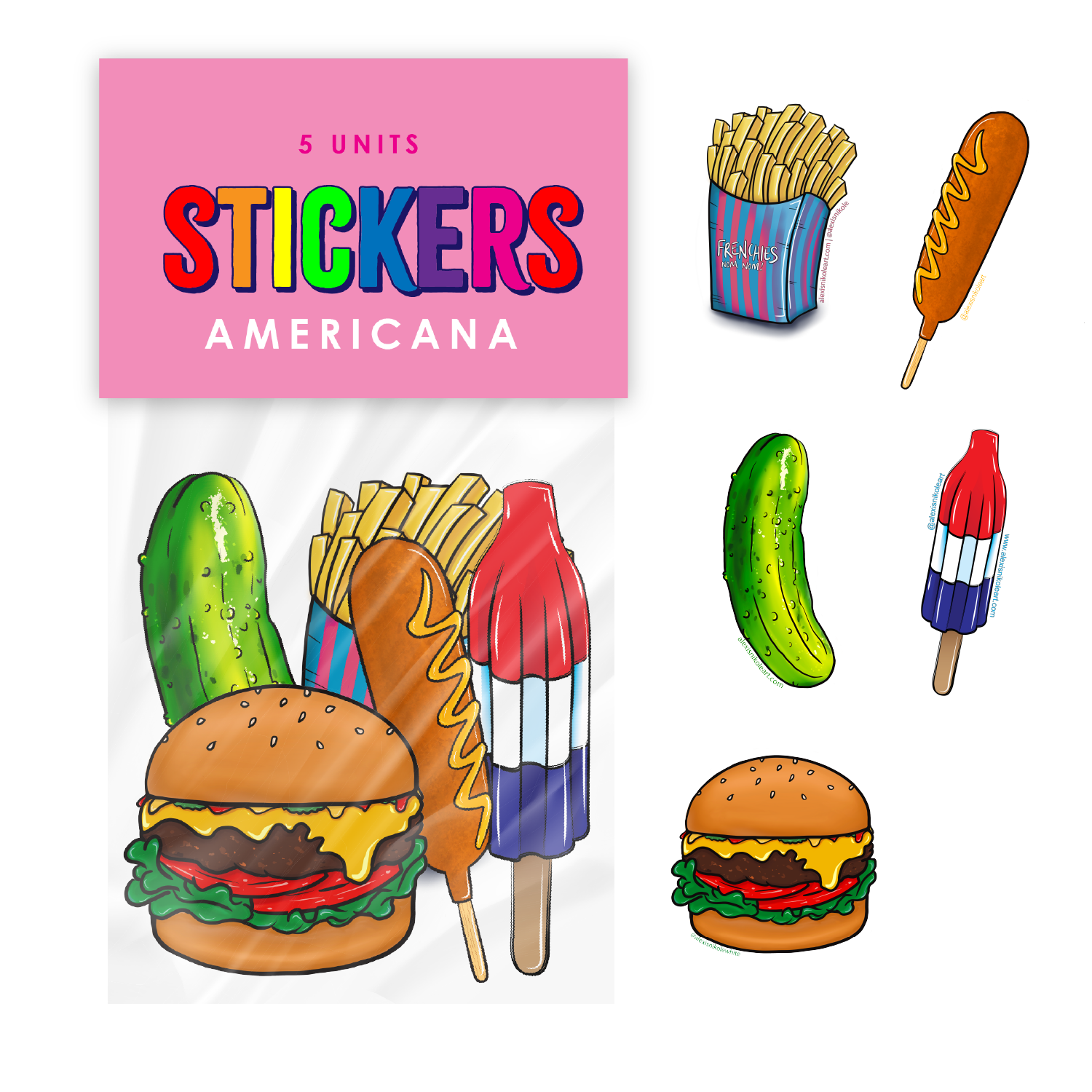 Alexis Nikole - Wholesale Sticker - Americana Sticker Pack1