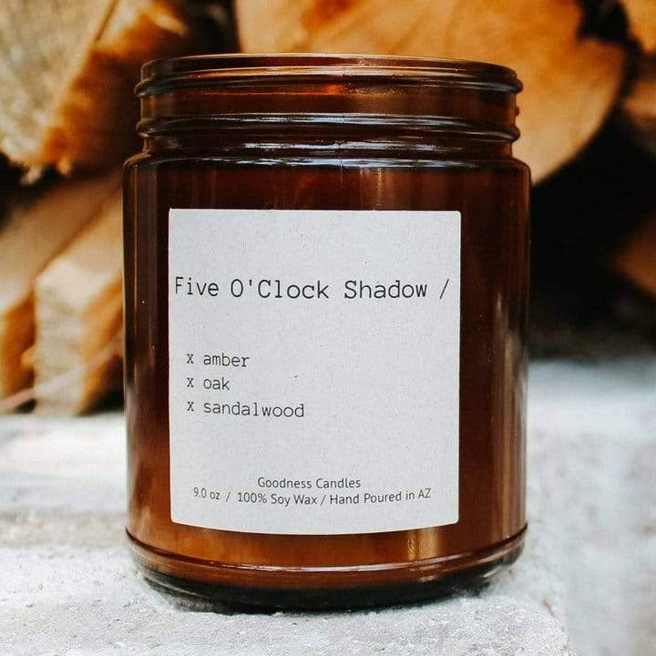 Five O' Clock Shadow for wholesale by Goodness Candles