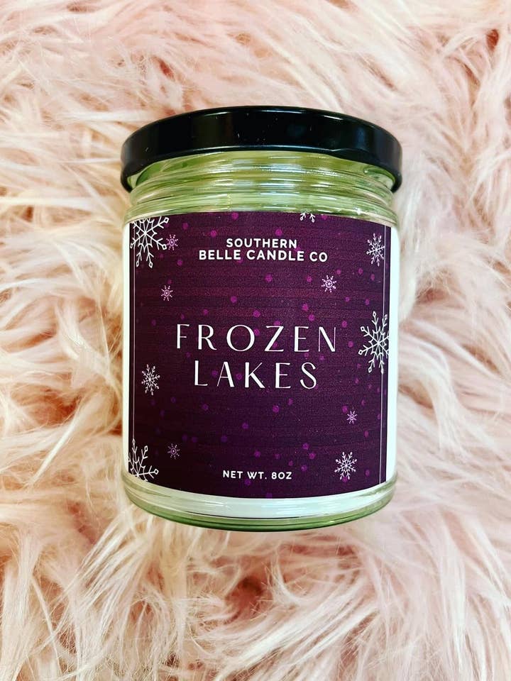 Frozen Lakes - 10 oz White Tumbler Candle with Bamboo Lid for wholesale by SouthernBelleCandleCo