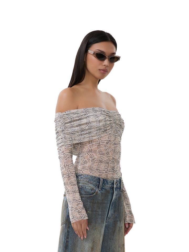 Lilith Top - Lace Plaid for wholesale on Faire4