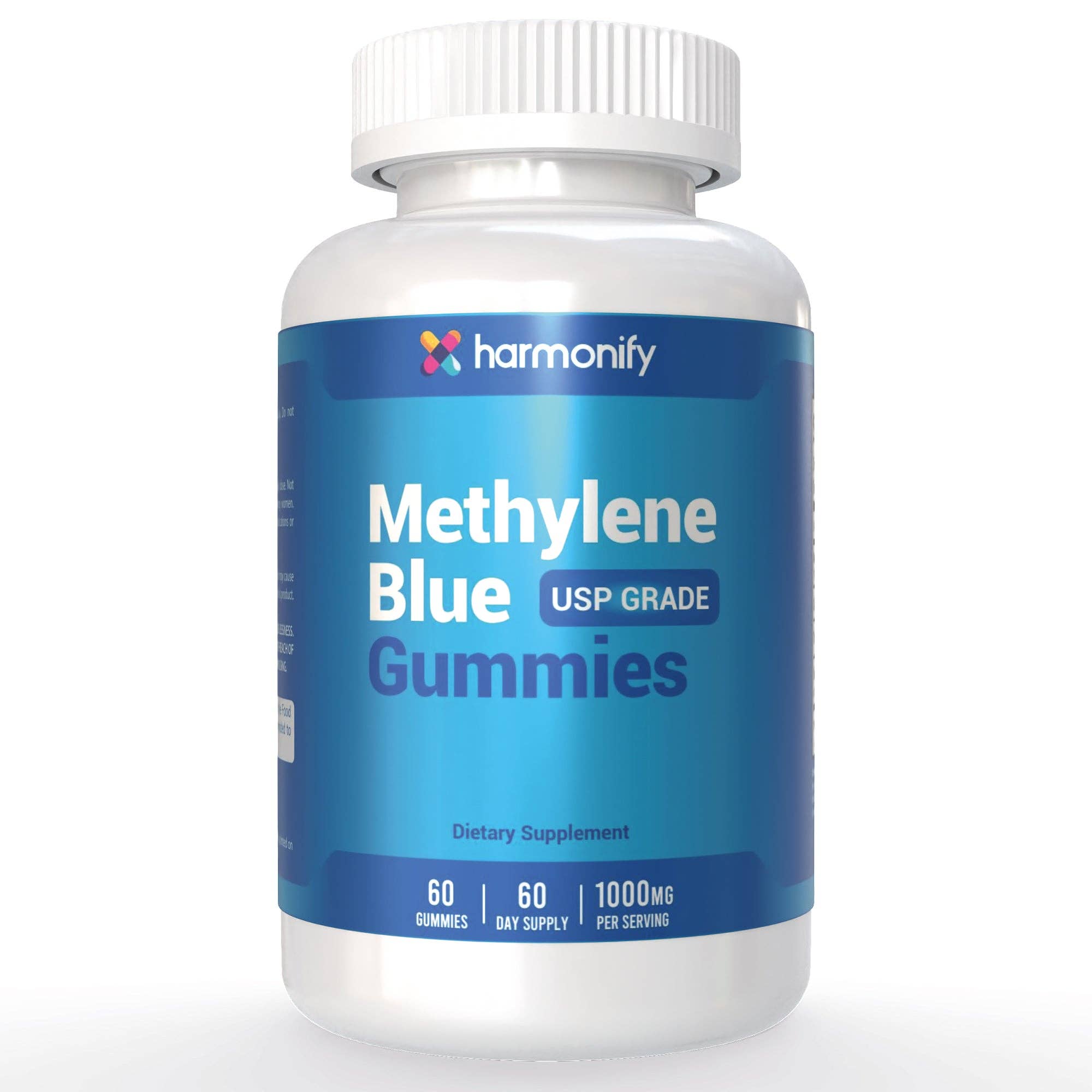 HARMONIFY - Wholesale Oral Supplement/Vitamin - Methylene Blue Gummies 1000 mg – USP Grade  | Brain & Mitochondrial Support | 60 Days Supply1