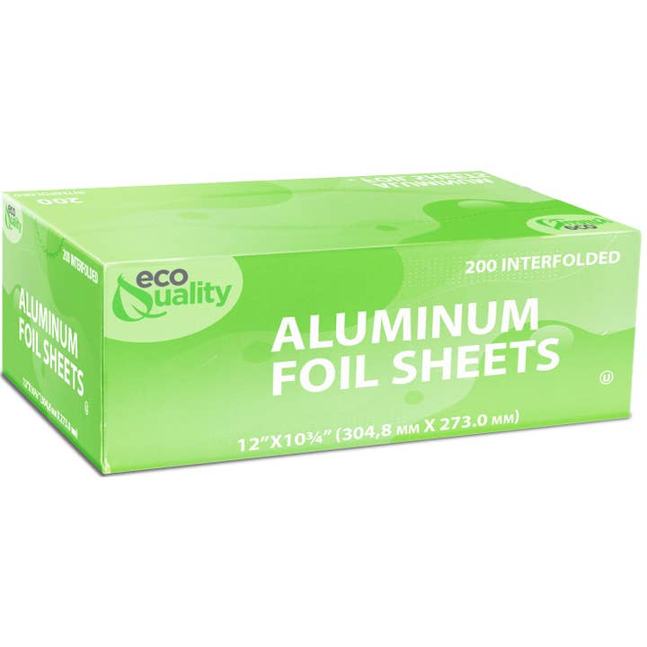 EcoQuality - Wholesale Baking Sheet/Mat - Aluminum Pre Cut Foil Pop up Sheets Premium 12"x10-3/4"