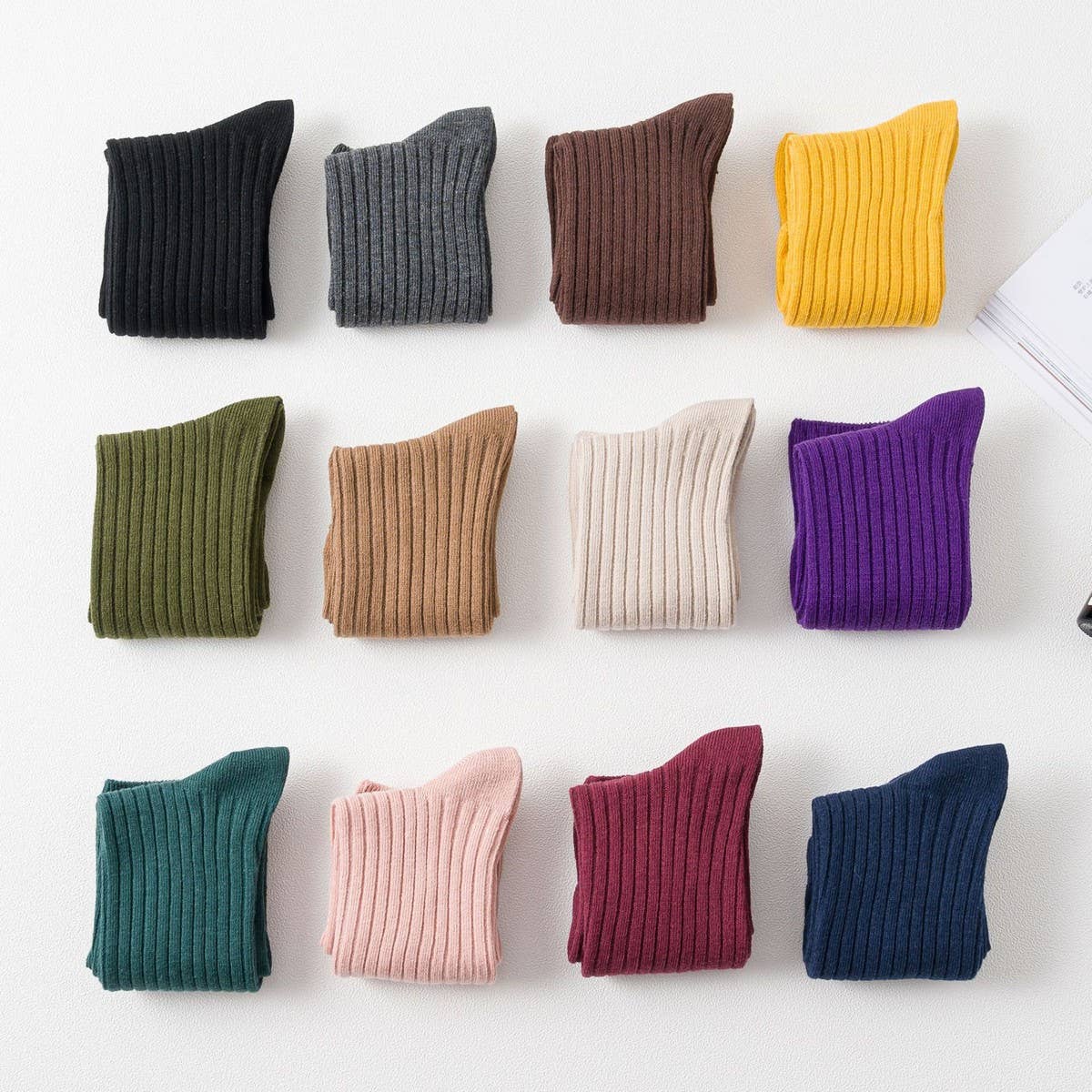 ACCITY - Wholesale Socks - Women's - AUTUMN AND WINTER SOLID COLOR MID-CALF SOCKS_CWMS091612