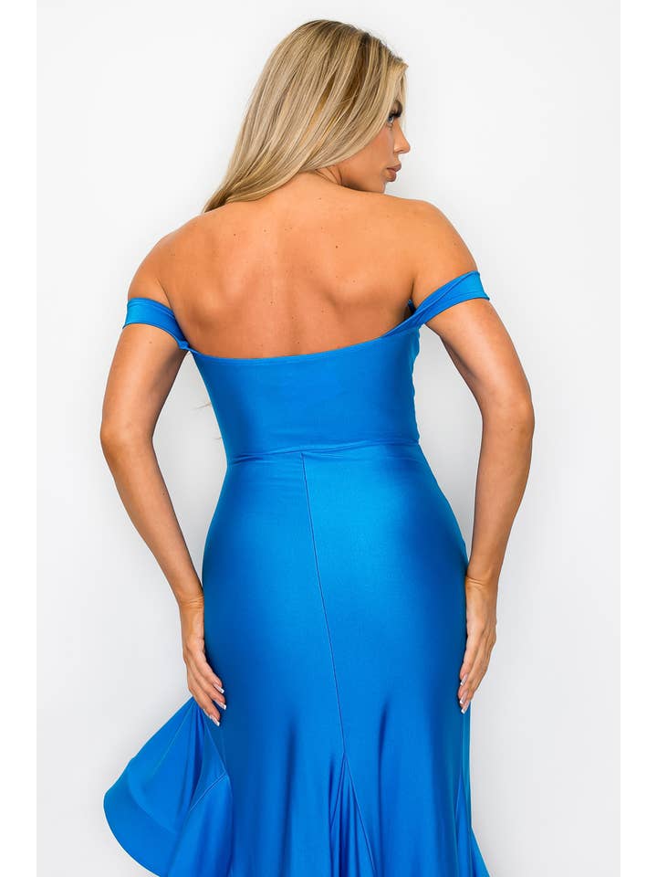 Kimcine - Wholesale Dress - Women's - KD20110Power Satin Corset Tube Top Ruffled Skirt Dress(SALE24