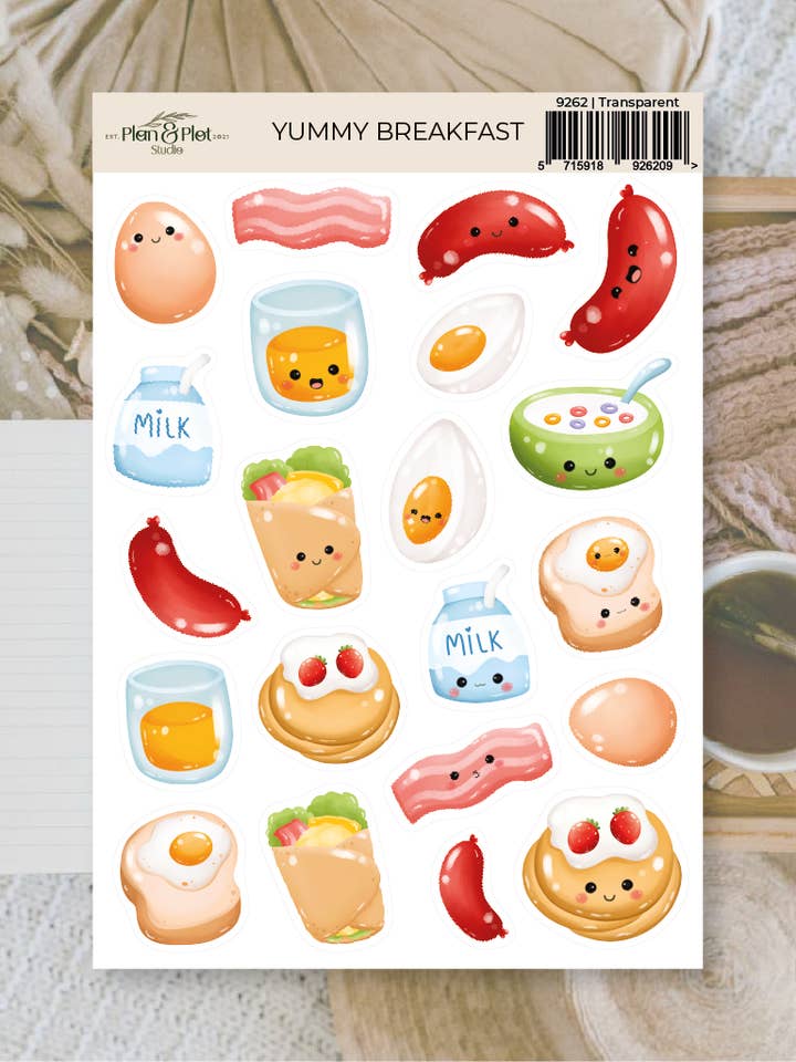 Desayuno delicioso | Pegatinas para venta al por mayor de Plan & Plot Studio