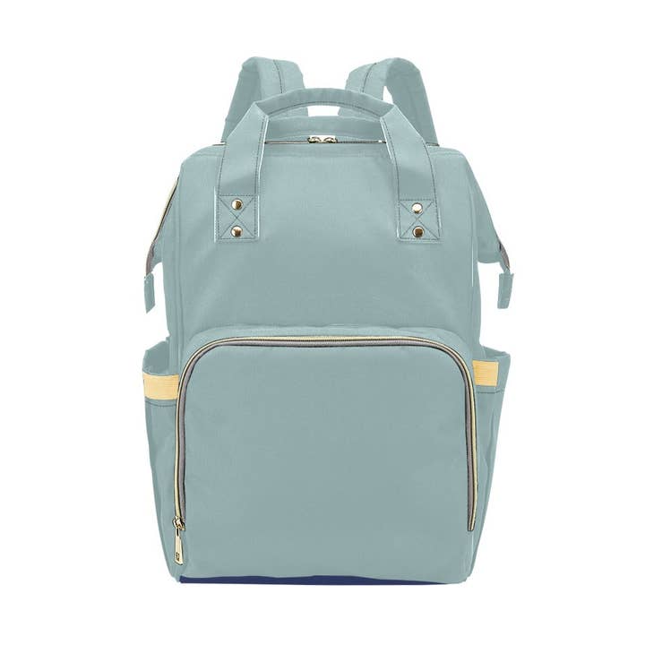 Menthol Plain Baby Changing Bag Multi-Function Diaper Bag for wholesale by Green Cheeks
