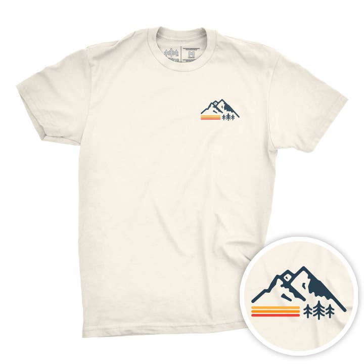 Retro Mountain CloudFit Tee for wholesale by TriPine